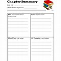 Book Chapter Summary Worksheet