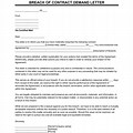 Breach of Contract Demand Letter Florida