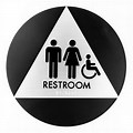 Brushed Aluminum Ada Restroom Signs