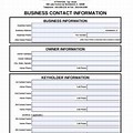 Business Contact Sample