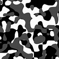Camouflage Pattern Black White