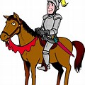 Cartoon Knight On Horse Clip Art