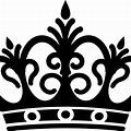 Cartoon Queen Crown Black and White