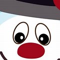 Cartoon Snowman Button Nose