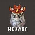 Cat Wearing Cowboy Hat Meowdy