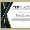 Certificate of Excellence Text/Images