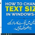 Change Text Size Windows 10 Mobile