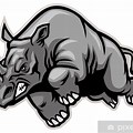 Charging Rhino Clip Art