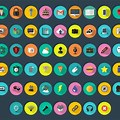 Colorful Vector Graphics Icons