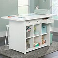 Craft Work Table with Storage