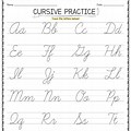 Cursive Handwriting Cheat Sheet