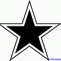 Dallas Cowboys Star Black and White Outline