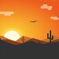 Desert Sunset Clip Art