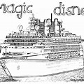 Disney Magic Cruise Ship Coloring Page