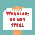 Do Not Steal Computer Keyboard Clip Art