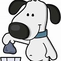Dog Holding Bag of Poop Cartoon