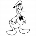 Donald Duck Cartoon Black and White