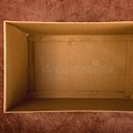 Empty Cardboard Box with Birds Eye View