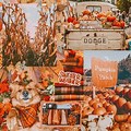 Fall October Aesthetic Collage Wallpaper