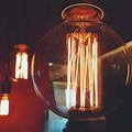 Filament Light Bulb Text