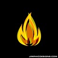 Fire Animated Ina Black Background