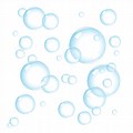 Floating Bubbles White Background