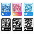 Follow Us On Instagram Facebook QR Code