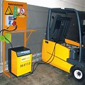 Forklift Battery Charging Outside