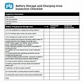 Forklift Battery Charging Tally Sheet Template