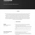 Founder and CEO Resume Sample