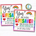 Free Printable Gift Tag You Are a Lifesaver