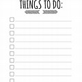 Free Printable Things to Do List