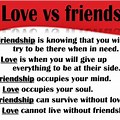 Friends vs Love
