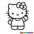 Gambar Hello Kitty Hitam Putih