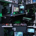 Gaming Setup Green and Black Theme