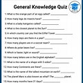 General Knowledge Quiz Questions