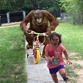 Girl Running From Bike Meme