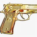 Gold Pistol Clear Background