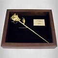 Gold Plated Rose in a Shadow Box