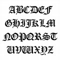 Gothic Alphabet Letter Stencils