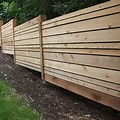 Horizontal Wood Slat Fence