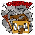 House Exploding Cartoon