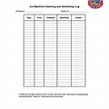 Ice Machine Cleaning Schedule Template