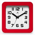 Infinity Red Square Clock