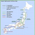 Japan Rail Map From Tokyo to Osaka