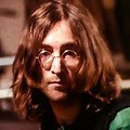 John Lennon Long Hair Black Glasses