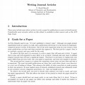 Journal Writing Format Example