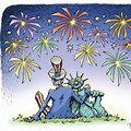 July 4th Independence Day Cartoon