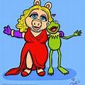 Kermit Frog and Miss Piggy Clip Art