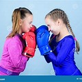 Kids Boxing Blue Background